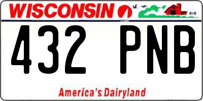 WI license plate 432PNB