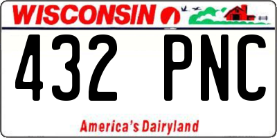 WI license plate 432PNC