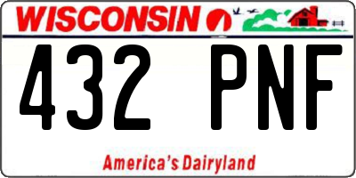 WI license plate 432PNF
