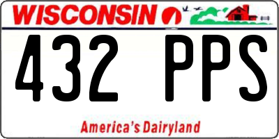 WI license plate 432PPS