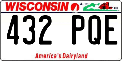 WI license plate 432PQE