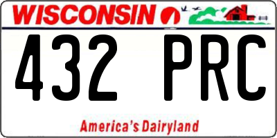 WI license plate 432PRC