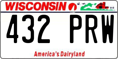 WI license plate 432PRW