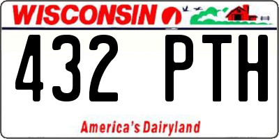 WI license plate 432PTH