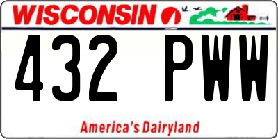 WI license plate 432PWW