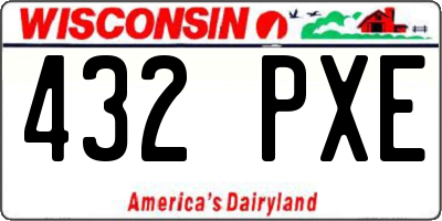 WI license plate 432PXE