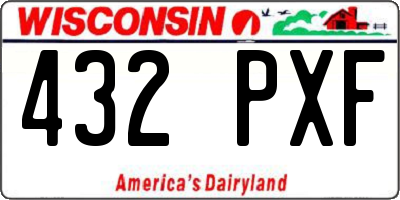 WI license plate 432PXF