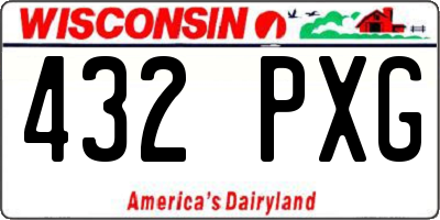 WI license plate 432PXG