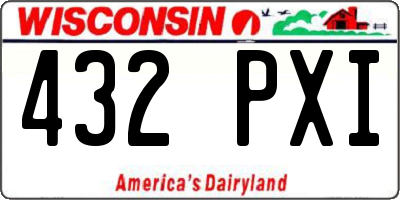 WI license plate 432PXI