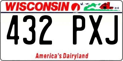 WI license plate 432PXJ