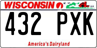 WI license plate 432PXK