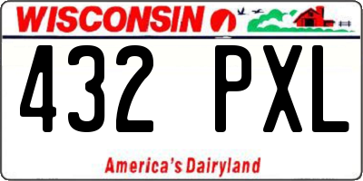 WI license plate 432PXL