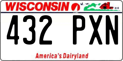WI license plate 432PXN