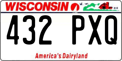 WI license plate 432PXQ