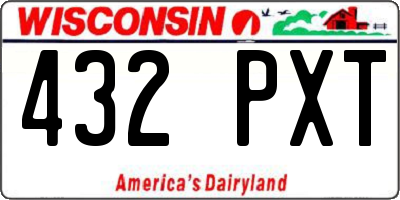 WI license plate 432PXT