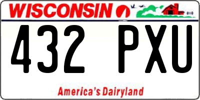 WI license plate 432PXU