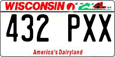 WI license plate 432PXX