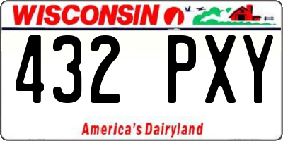 WI license plate 432PXY