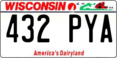 WI license plate 432PYA