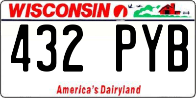 WI license plate 432PYB