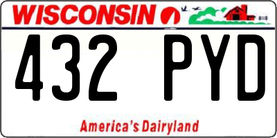 WI license plate 432PYD