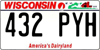 WI license plate 432PYH