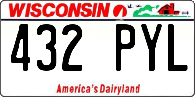 WI license plate 432PYL