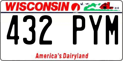 WI license plate 432PYM