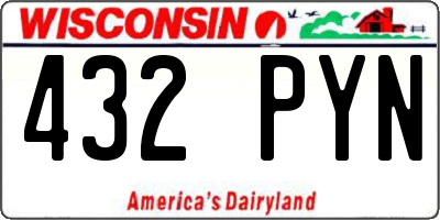 WI license plate 432PYN