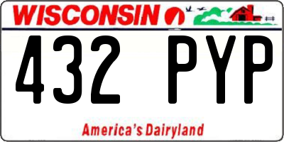 WI license plate 432PYP