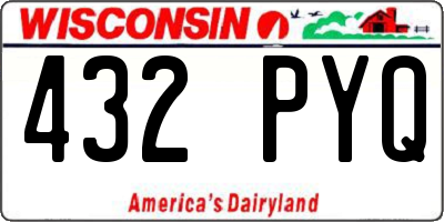 WI license plate 432PYQ