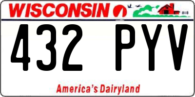 WI license plate 432PYV
