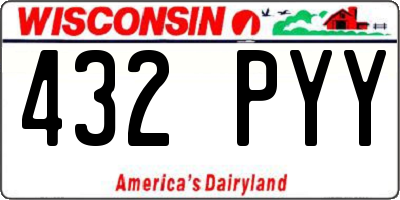 WI license plate 432PYY