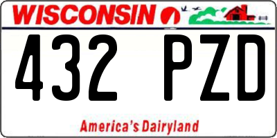 WI license plate 432PZD