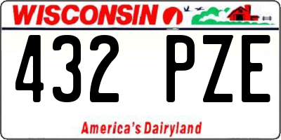 WI license plate 432PZE