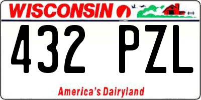 WI license plate 432PZL
