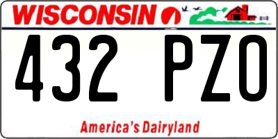 WI license plate 432PZO