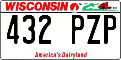 WI license plate 432PZP