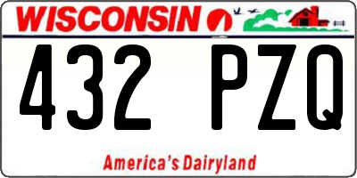 WI license plate 432PZQ