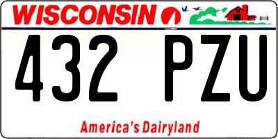 WI license plate 432PZU