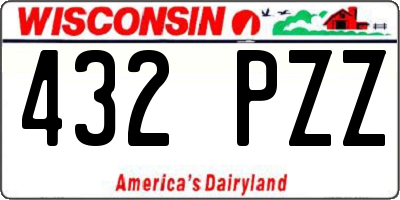 WI license plate 432PZZ