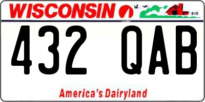 WI license plate 432QAB