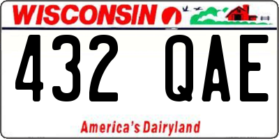 WI license plate 432QAE