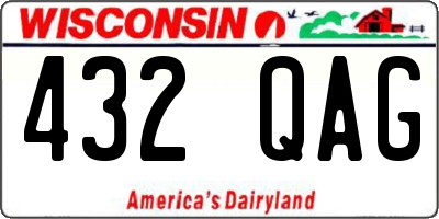 WI license plate 432QAG