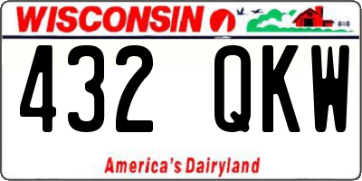 WI license plate 432QKW