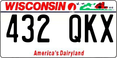 WI license plate 432QKX