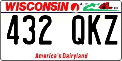 WI license plate 432QKZ