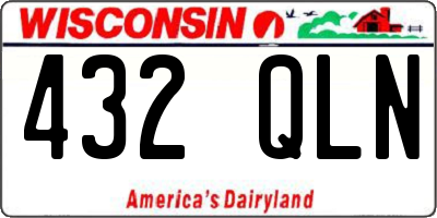 WI license plate 432QLN