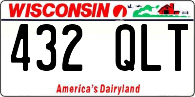 WI license plate 432QLT