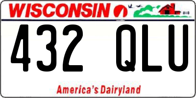 WI license plate 432QLU